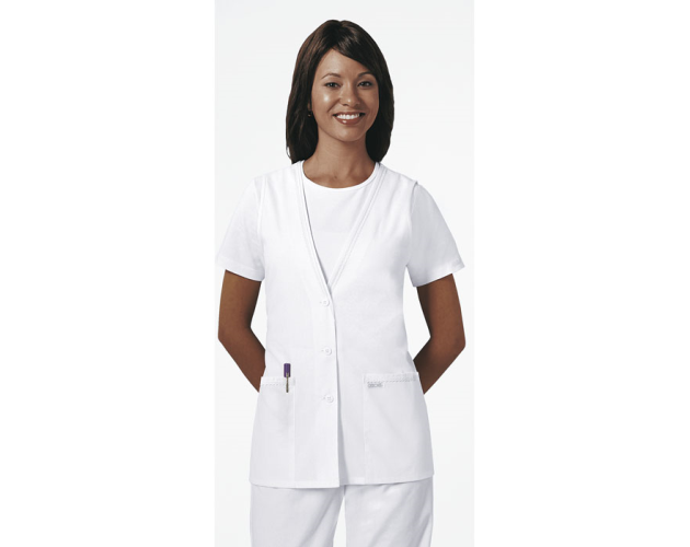 Cherokee® Fashion Solid Lace Trimmed Scrub Vest