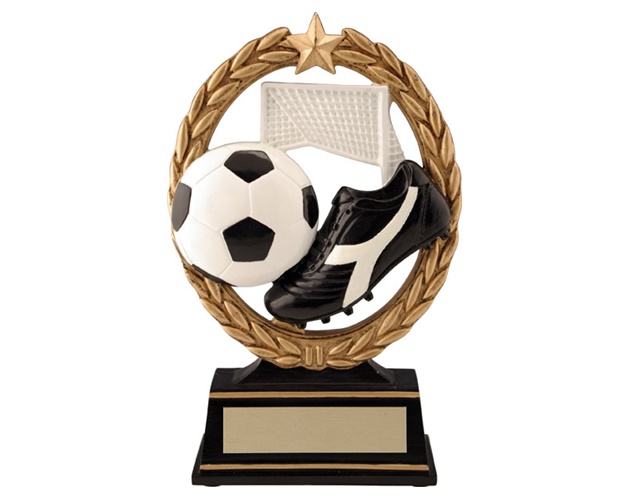 7.5 Negative Space Soccer Trophy