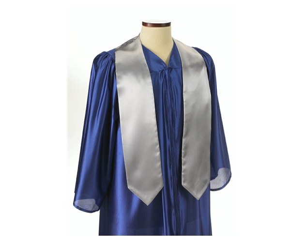 Extra Long Light Gray Graduation Sash - 5"x72"