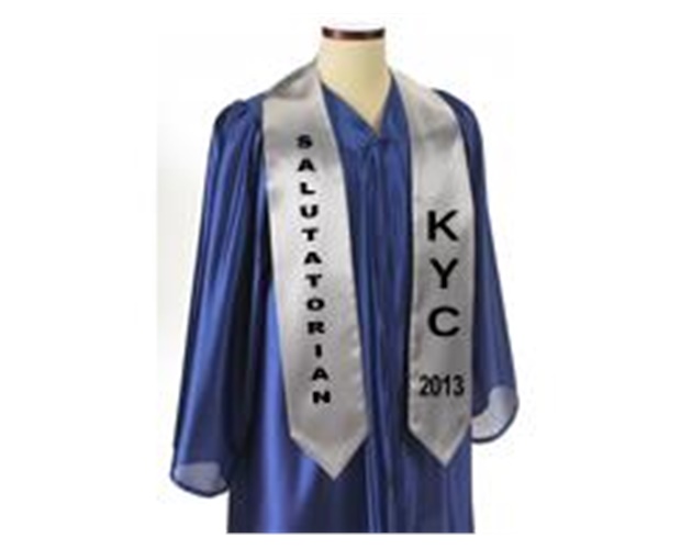 Custom 72" Graduation Sash - Gray