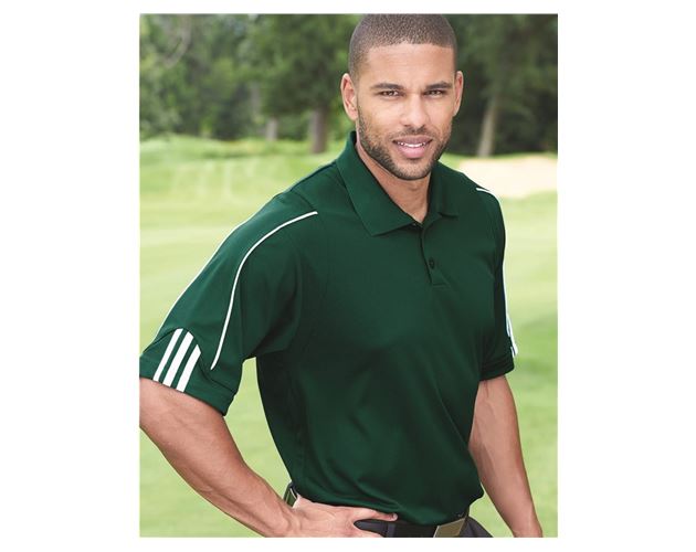 Adidas Golf Climalite 3-Stripe Cuff Sport Shirt