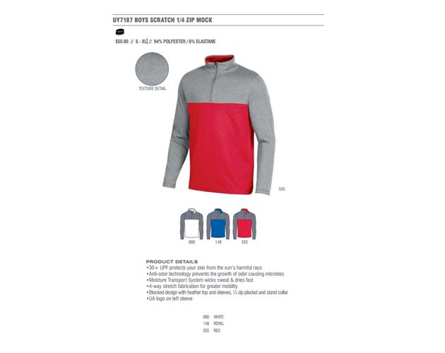 Under Armour Boys Scratch 1/4 Zip Golf Coverup
