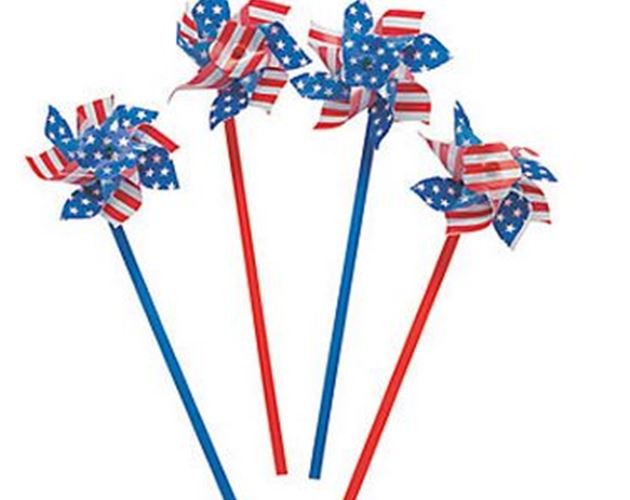 Pinwheel w/ Logo, PATRIOTIC 4" dia