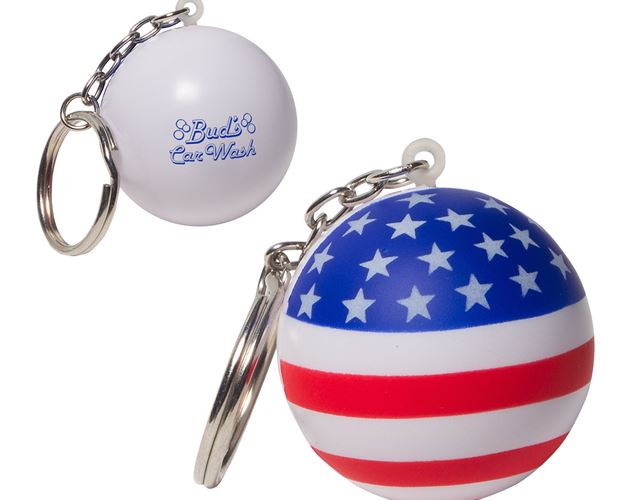 Patriotic Stress Ball Key Chain