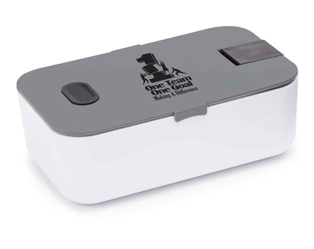 One Team, One Goal: Making A Difference Rectangular Food Container With Smartphone Holder