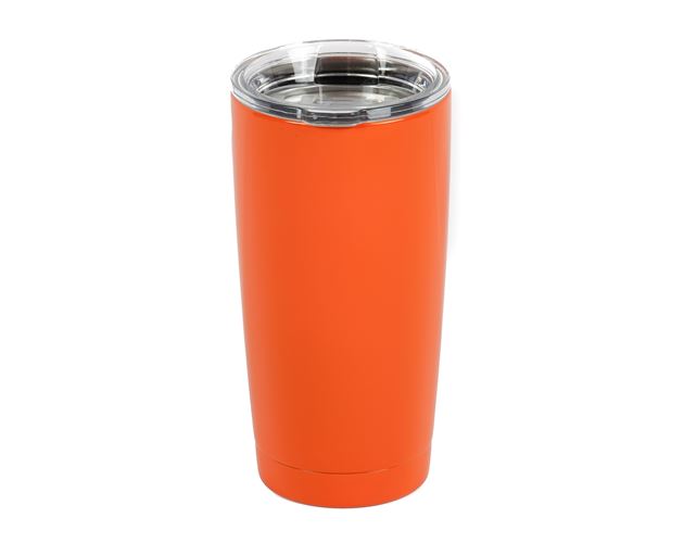 Powder Coated YETI® 20 Oz. Rambler™ Lowball Tumbler w/Lid- Orange