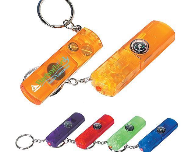 Whistle, Light And Compass Key?Chain