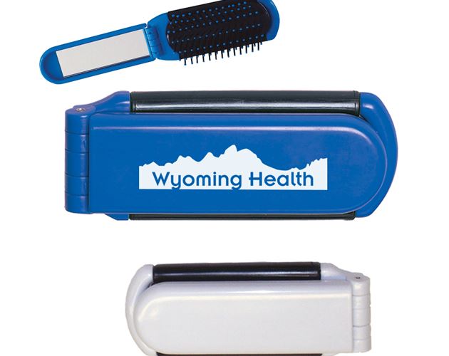 Kwik-Fix Folding Brush With Mirror