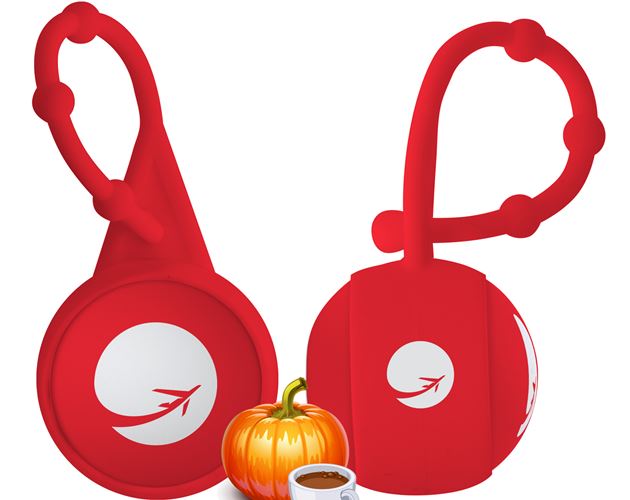 Silicone Carabiner Round Lip Balm - Pumpkin Spice Latte