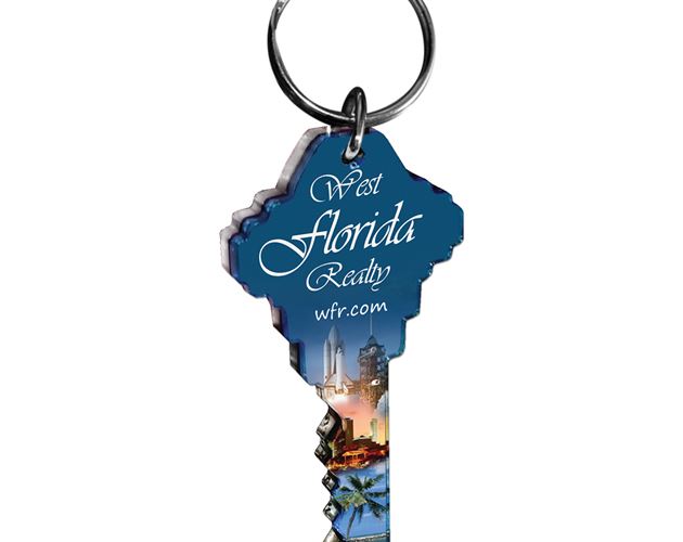 Real Estate/Key Shaped Key Chains (5 Square Inches)