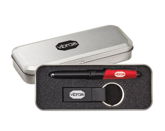 Nano Pen/Stylus/Keyring Gift Set - Red