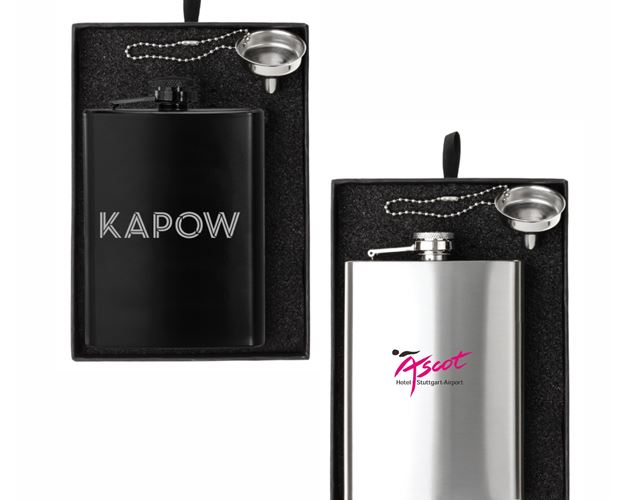 Oakhurst 8 oz. Flask and Funnel Gift Set
