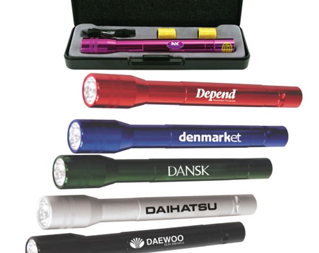 Anodized Aluminum LED Flashlight Gift Set