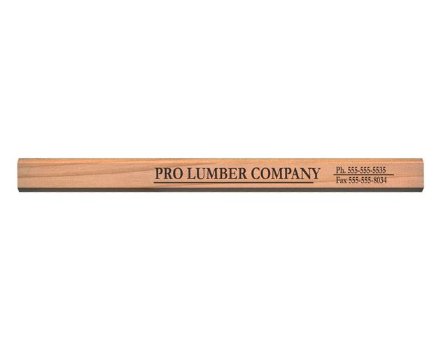 Made In The USA Carpenter 700™ Flat Medium Lead Solid Pencil (Raw Wood Finish)