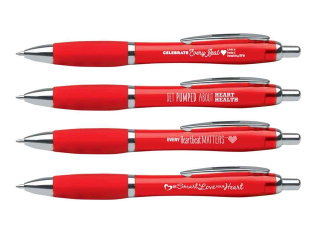 Heart Health Awareness Message 100-Pen Assortment Pack