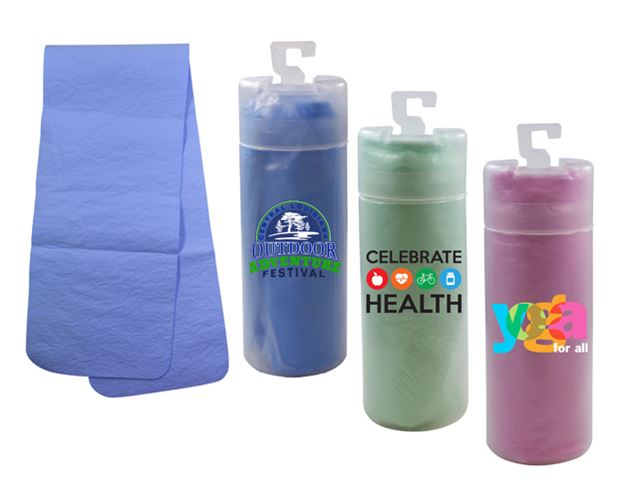 PVA Cooling Towel in a Tube, Full Color Digital