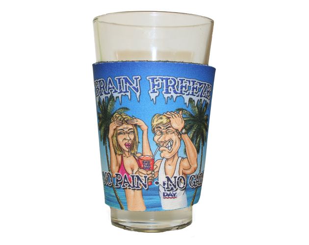 Premium Full Color Dye Sublimation Foam Pint Glass Sleeve Insulator