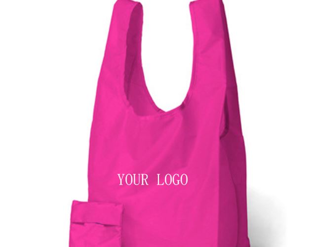 190T Folding Shopping Bag With Pouch