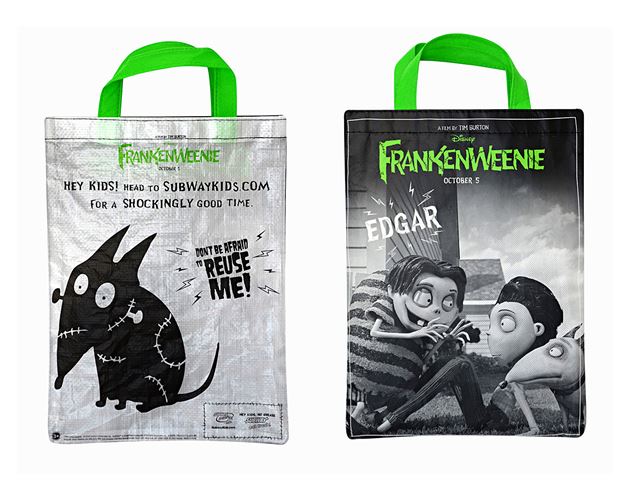 Custom 120g  Laminated Translucent Woven PE Halloween Bag 8"x10"
