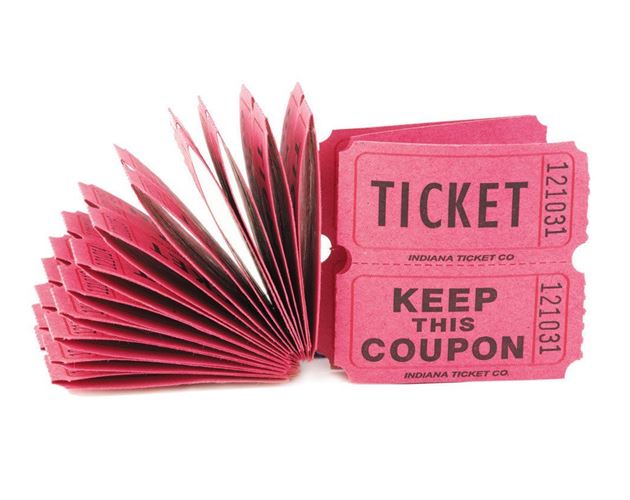 100 ct. Pink Paper Raffle Tickets