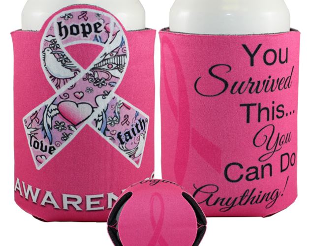 Crazy Frio™ Cancer Ribbon Beverage Holder (4CP/ Dye Sublimation)
