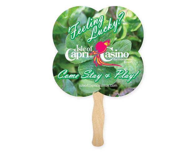 Rounded Clover Shape Single Hand Fan