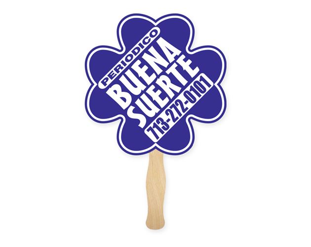 Clover Shape Single Hand Fan