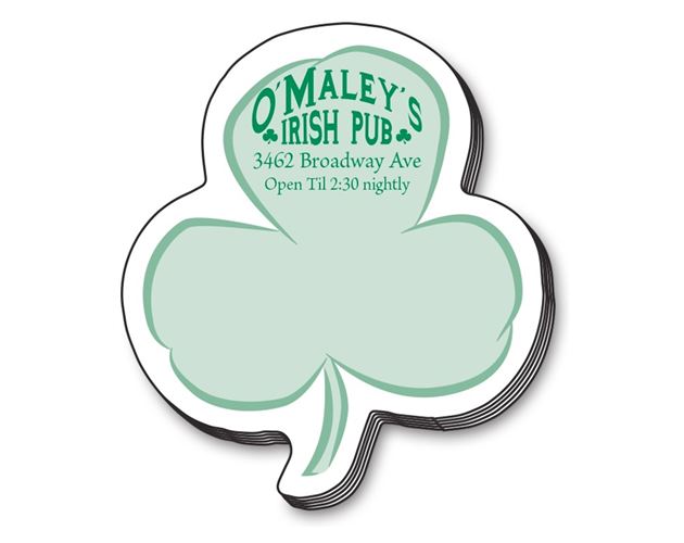 25 Sheet Die Cut Stik-ON® Adhesive Note Pad (Shamrock)