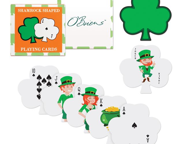 Shamrock Shaped Playing Cards