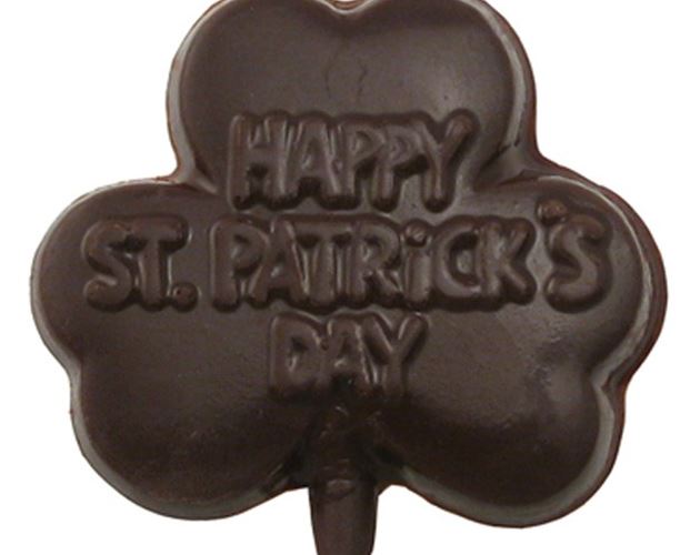 0.64 Oz. Happy St. Patrick's Day Chocolate Shamrock On A Stick