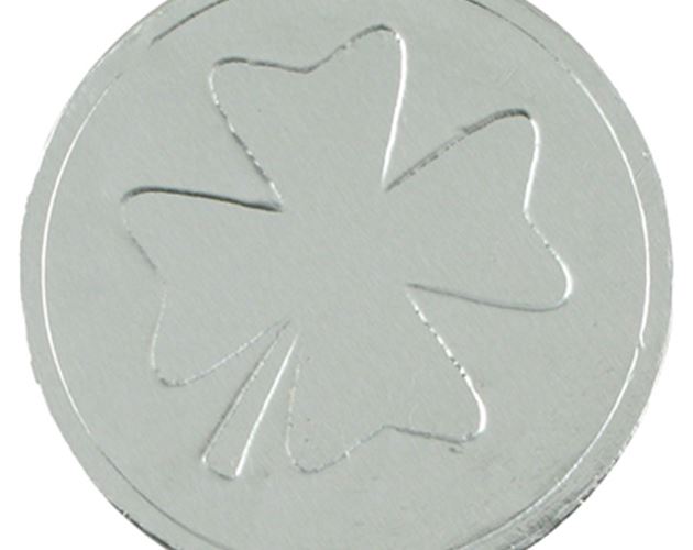 Four Leaf Clover Stock Chocolate Coin