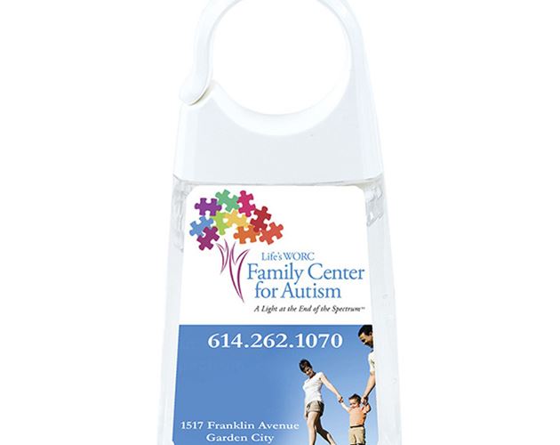 "Couture" 1.35 Oz. Hand Sanitizer Antibacterial Gel in Clip Cap Bottle (Full Color)
