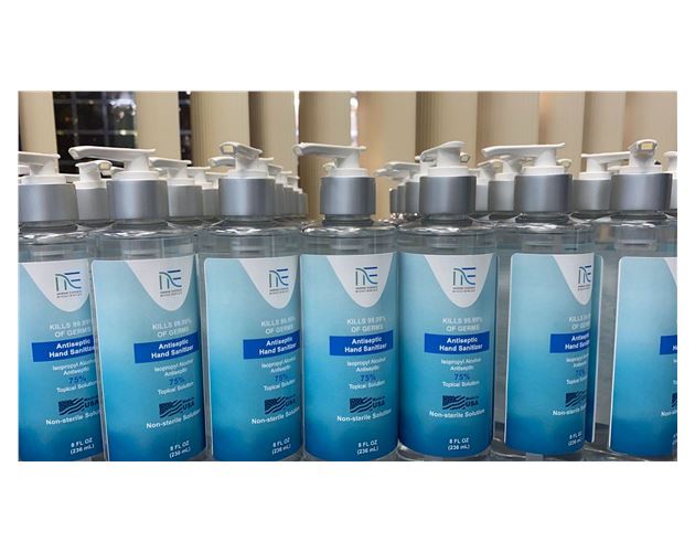 ME Antiseptic Alcohol Hand Sanitizer 8 fl oz. Hand Pump Sanitizer Dispenser Bottle FDA NDC USA