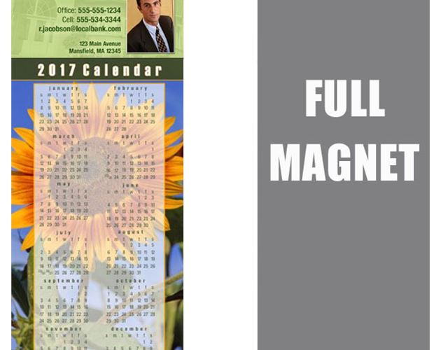 14 Mil Full Color Vinyl Calendar Magnet (3 1/2" x 8 1/2")
