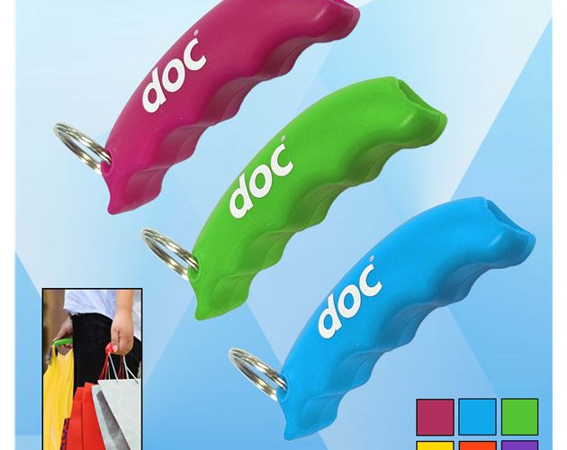 Silicone Portable Bag Handle With Key Chain
