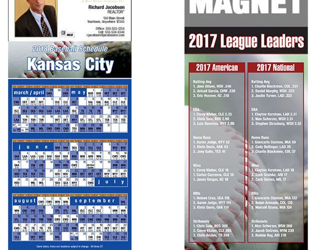 Kansas City Pro Baseball Schedule Magnet (3 1/2"x8 1/2")