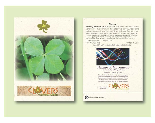 Clover 'Dutch White' Seed Packet (3.25" x 4.5")