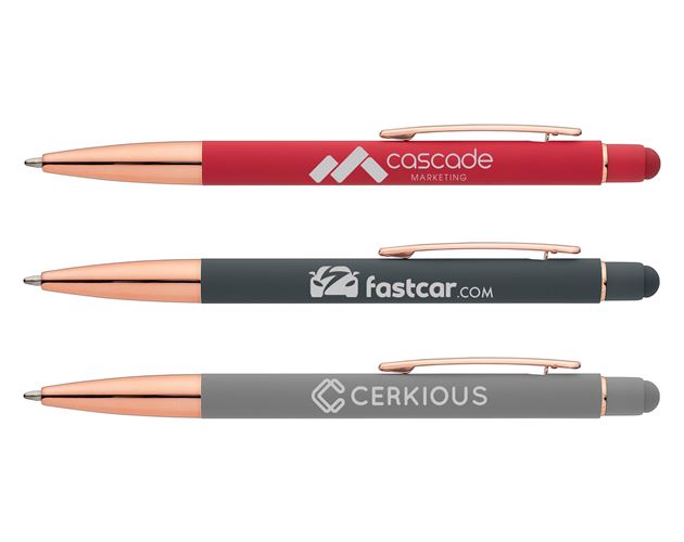 Sonic Softy Rose Gold Gel Pen w/ Stylus - Laser