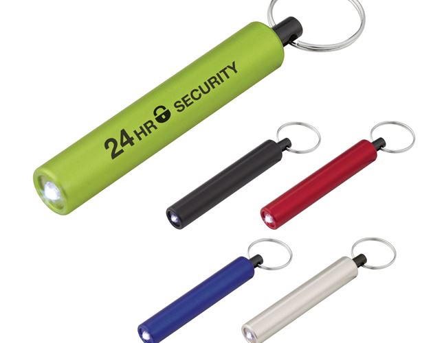Mini Cylinder LED Flashlight Key Tag