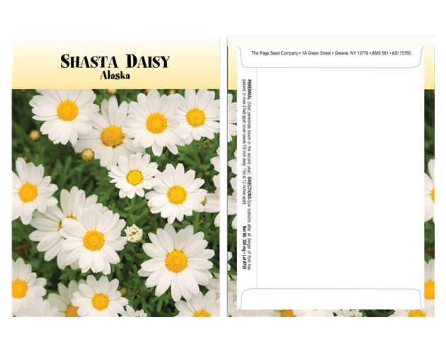 Standard Series Daisy Seed Packet - Digital Print/Packet Back Imprint