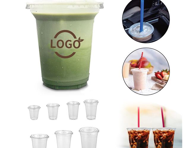Clear Plastic Cup with Lid - 14 oz