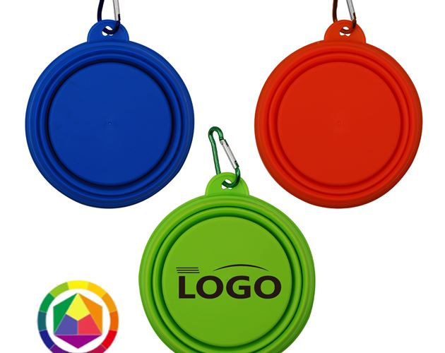 Collapsible Pet Dog Bowl With Carabiner