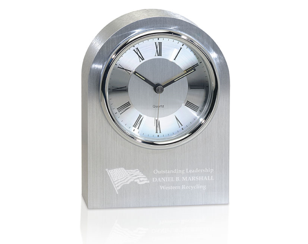Silver Arch Clock