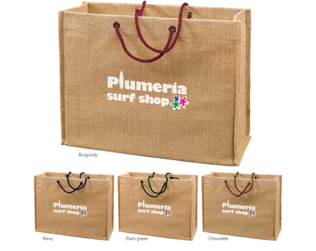 Braided Handle Jute Tote