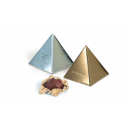 Pyramid w/ 1 Belgian Chocolate Hazelnut Truffle