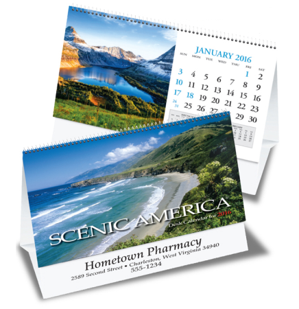 Scenic Desk Tent Calendar