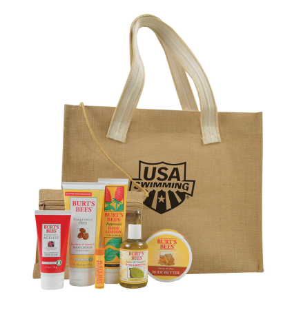 Large Jute Beach Bag W/ Burt's Bees