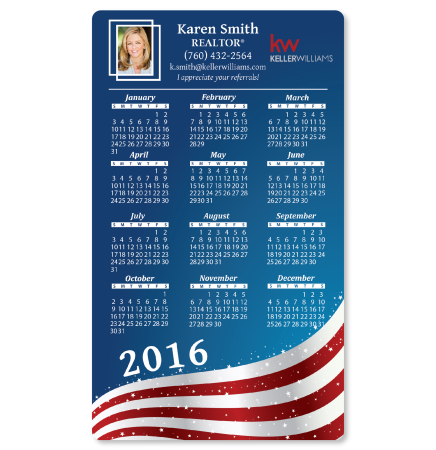 Patriotic Calendar Magnet