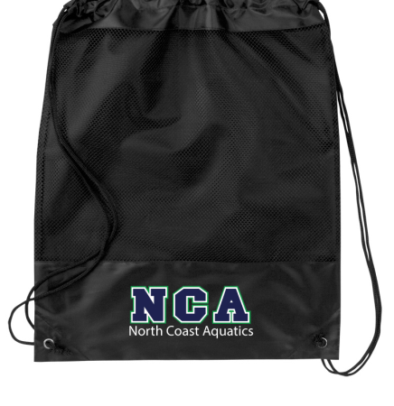 Mesh Panel Drawstring Backpack