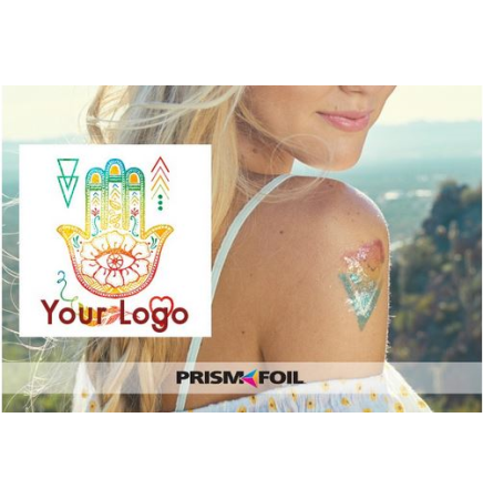 2x2" Custom PrismFoil Metallic Temporary Tattoo *FREE CUSTOMIZATION*